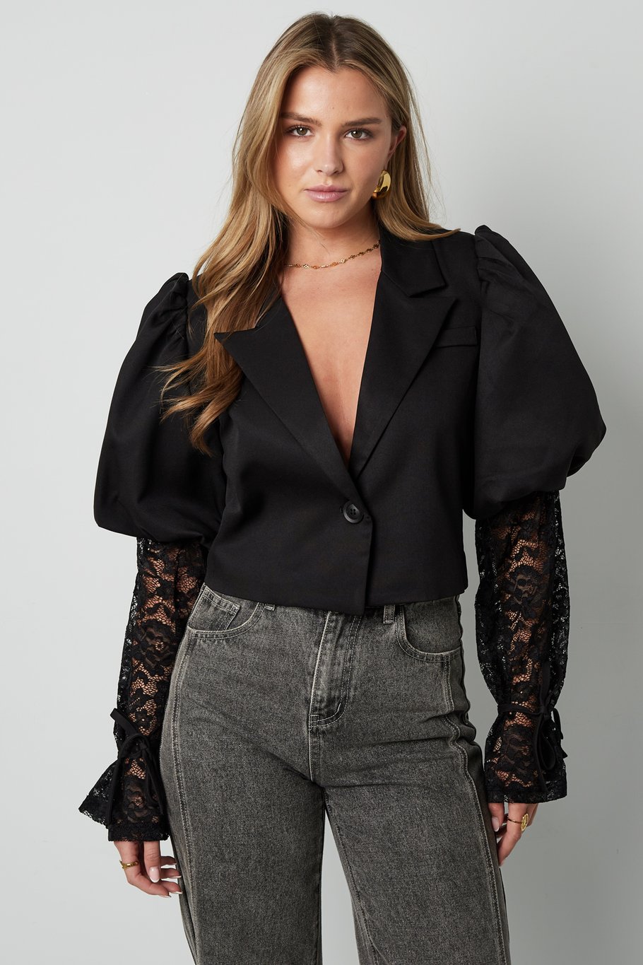 Korte blazer SOPHIA - zwart