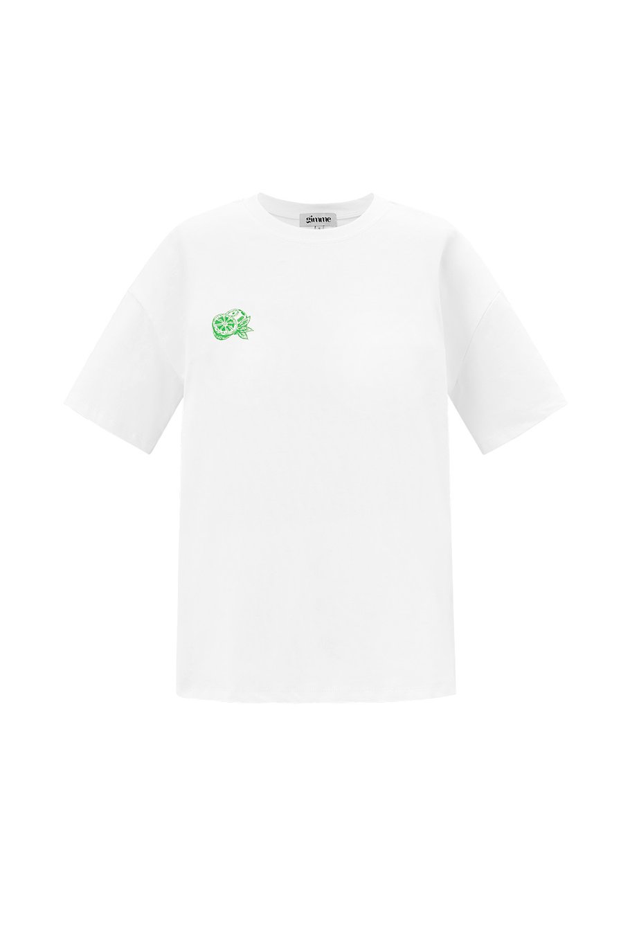 T-shirt oranje limonade - wit