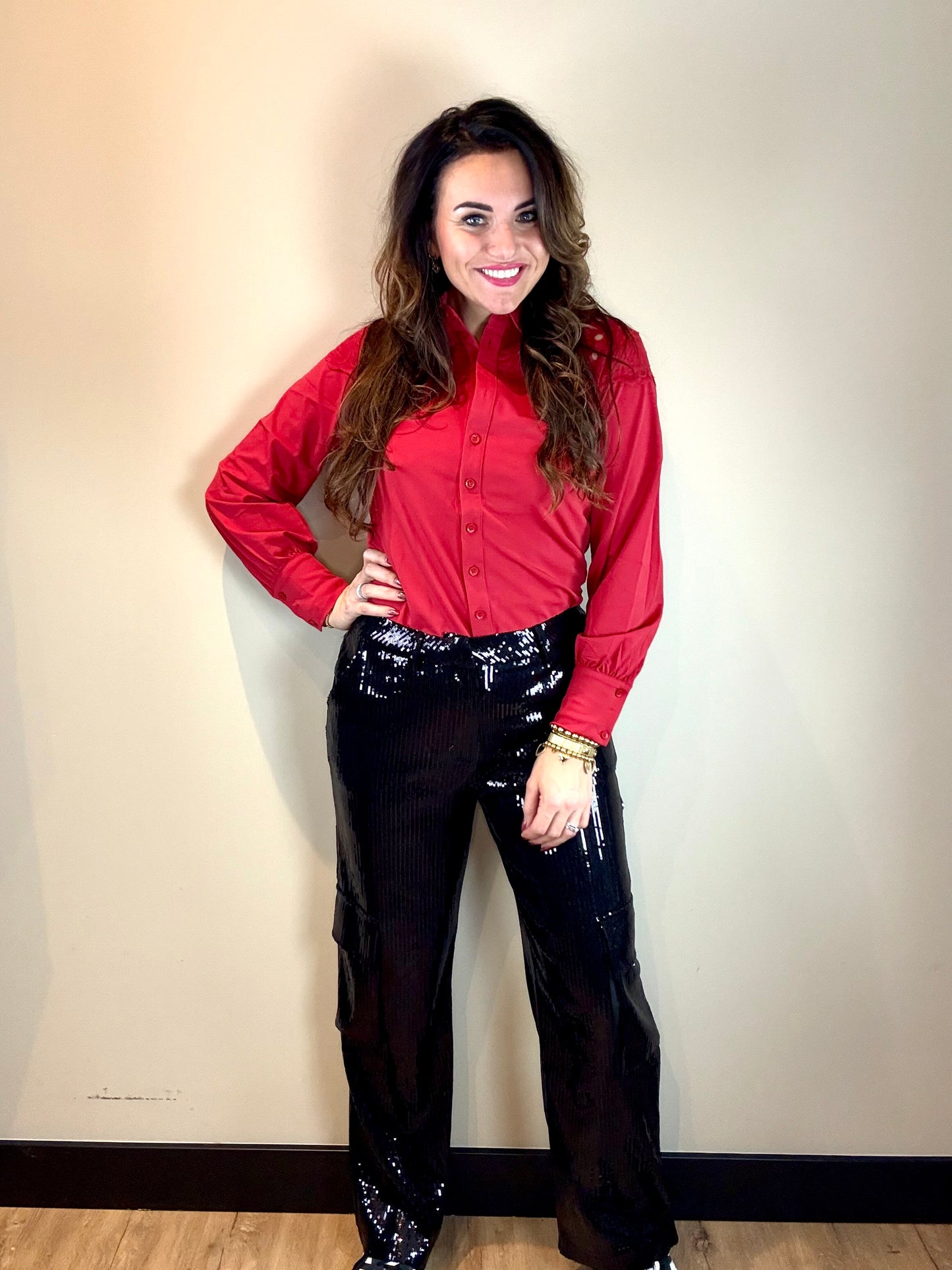 Travel blouse rood 202435