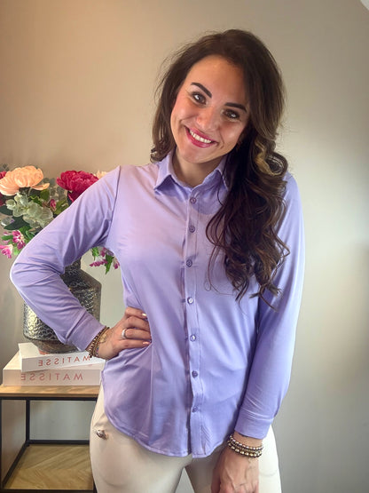 Basis soft blouse -lavendel