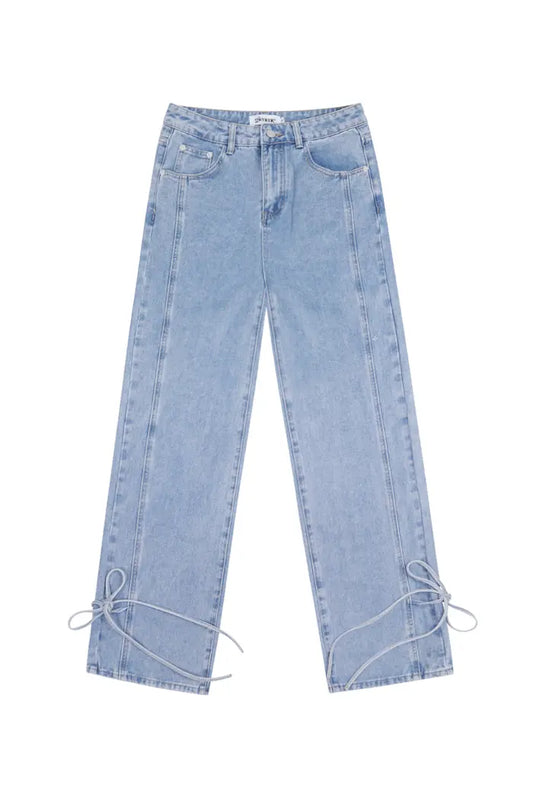 Jeans bossy bow - Blauw