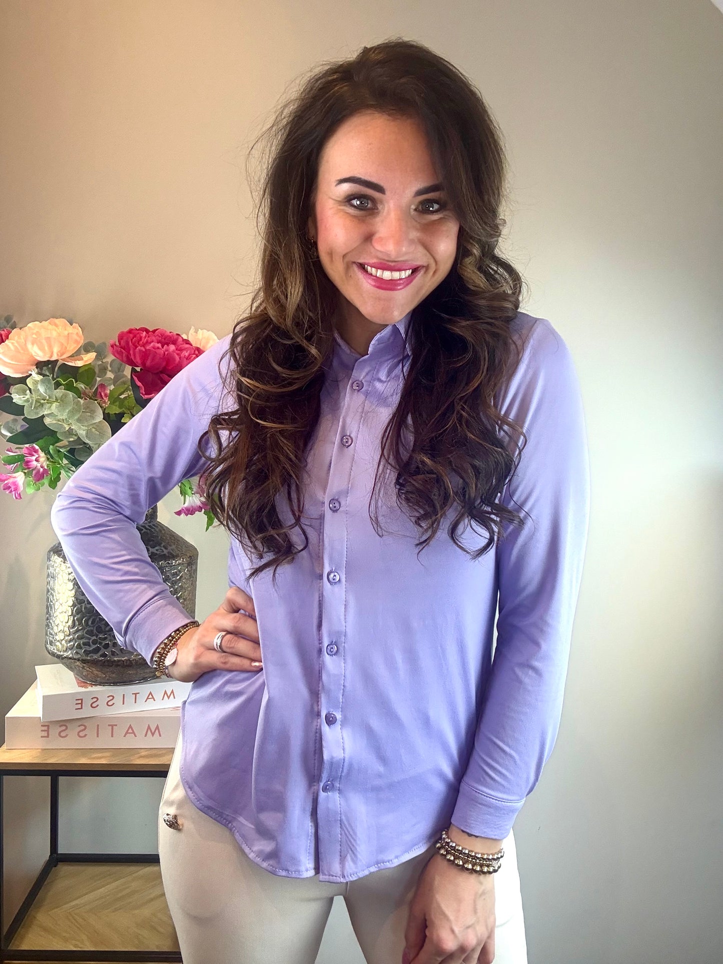 Basis soft blouse -lavendel