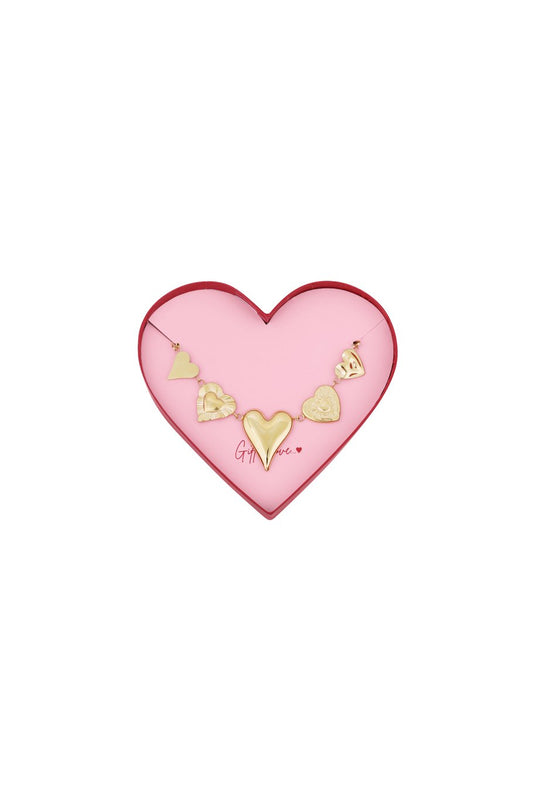 Gift of love Stainless steel love Armband - gold