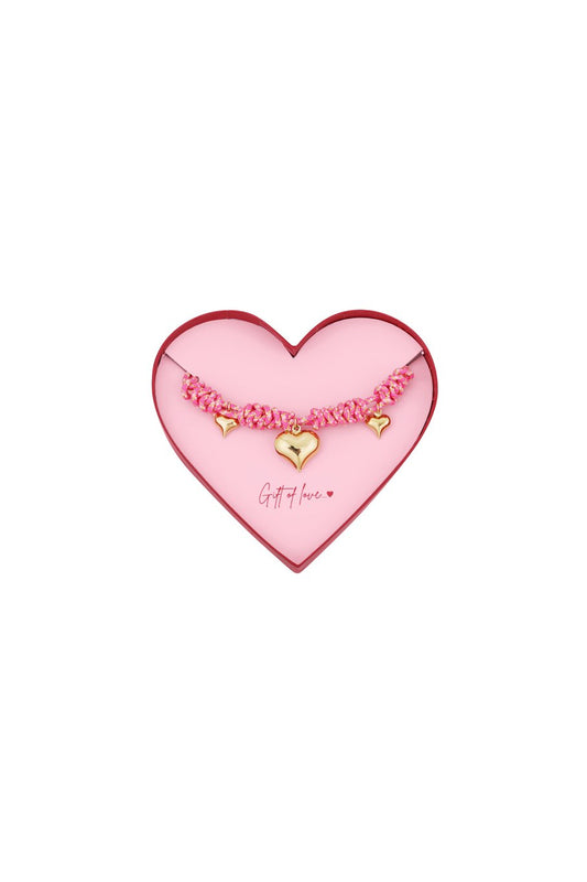 Gift of love Stainless steel Armband - Roze & Goud kleur