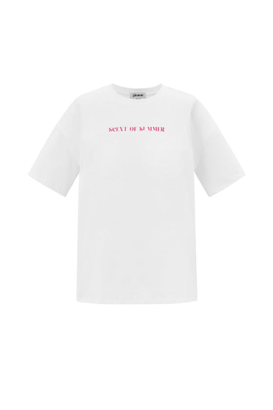 T-shirt SCENT of SUMMER - wit