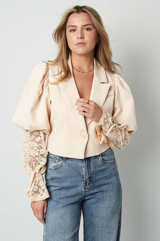 Kort blazer SOPHIA- BEIGE