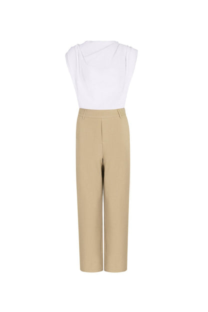 Jumpsuit CHIQUE beige-wit