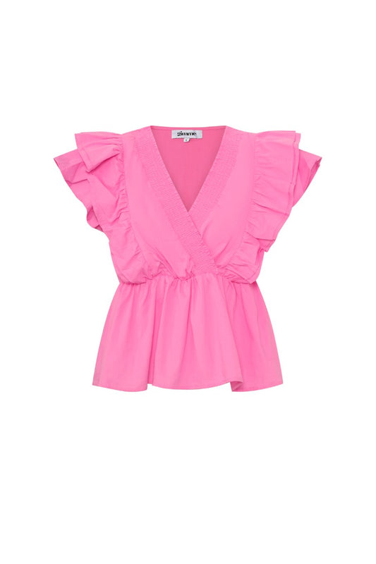 Top VLINDER roze