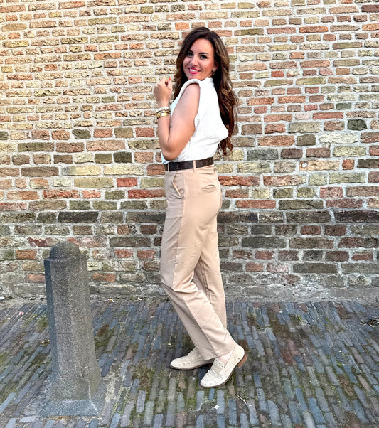 Jumpsuit CHIQUE beige-wit