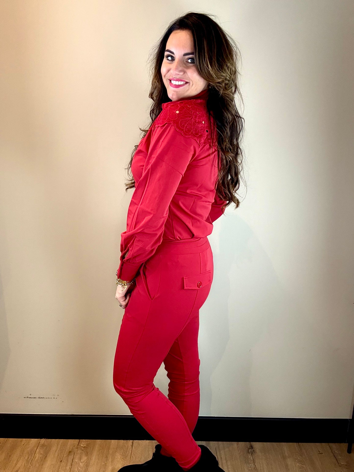 Travel broek rood 202016