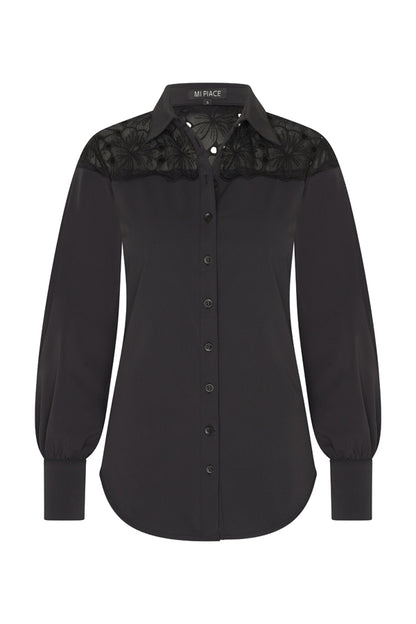 Travel blouse black 202435