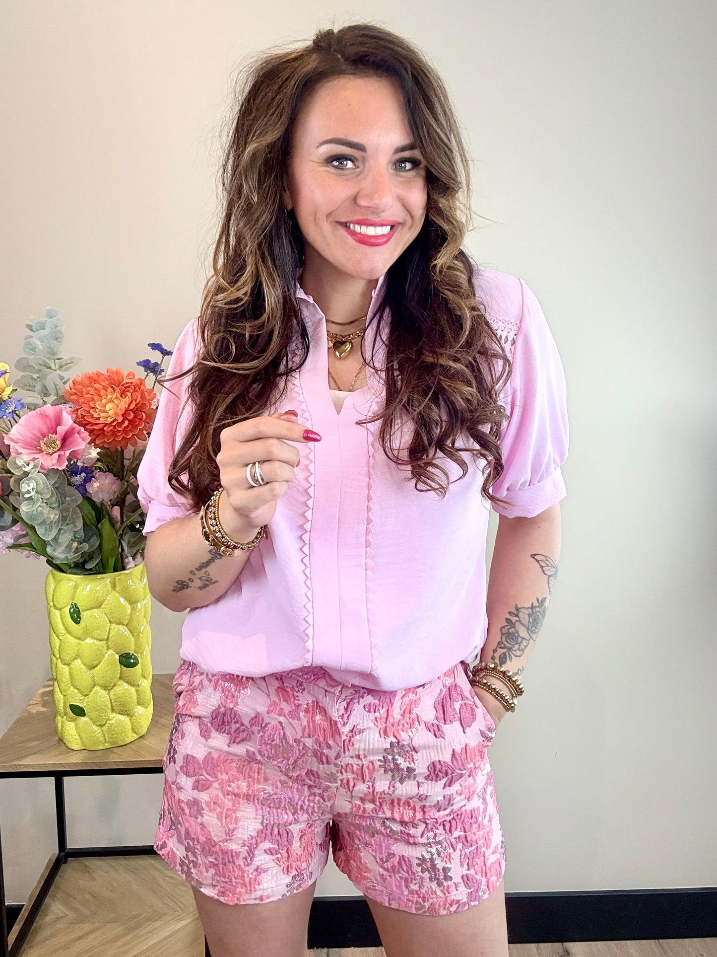 Blouse LORESSA licht roze