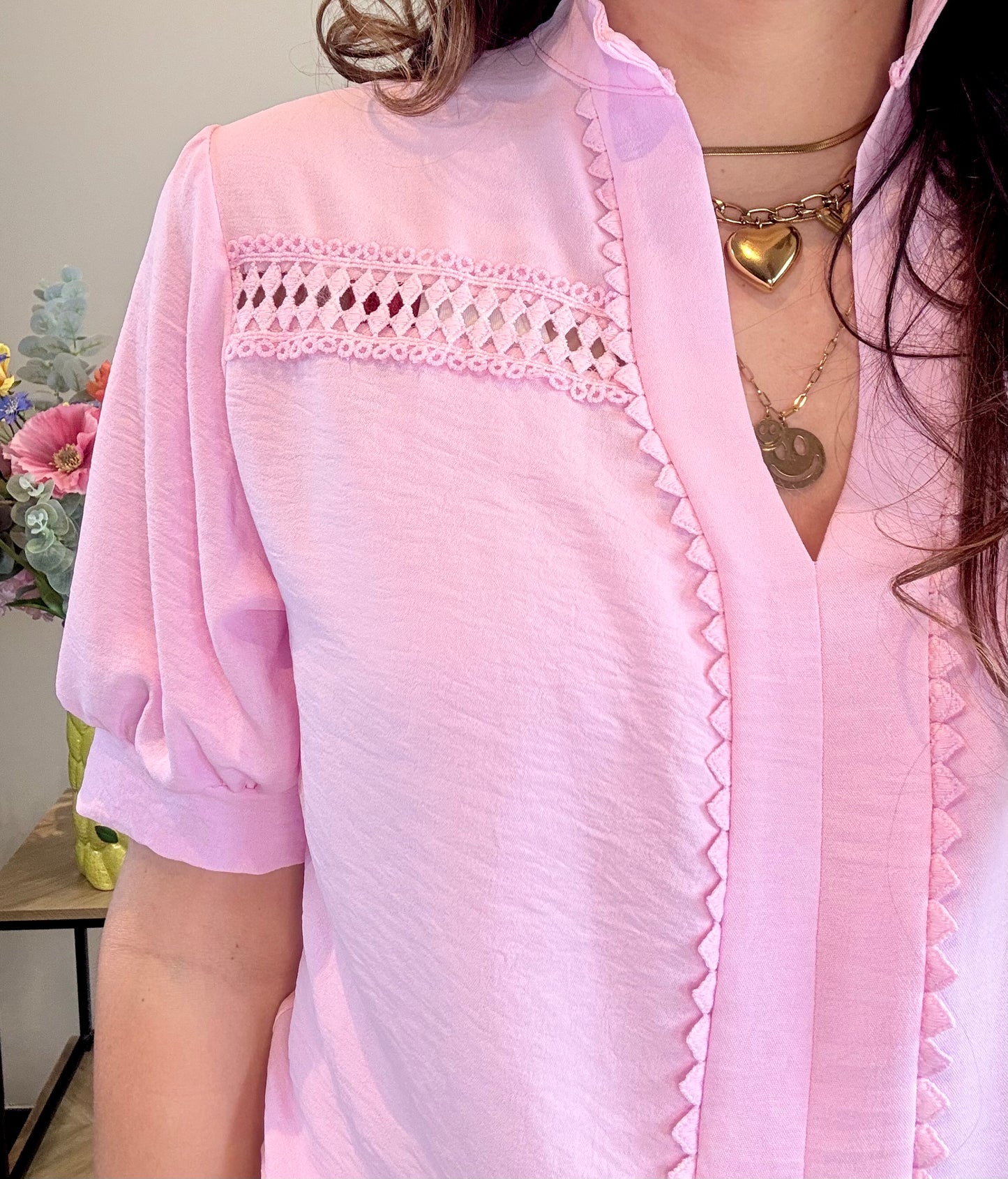 Blouse LORESSA licht roze