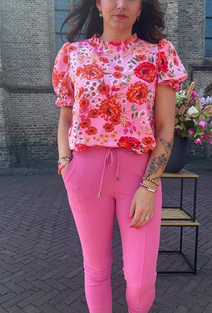 Broek SKINNY - barbie pink