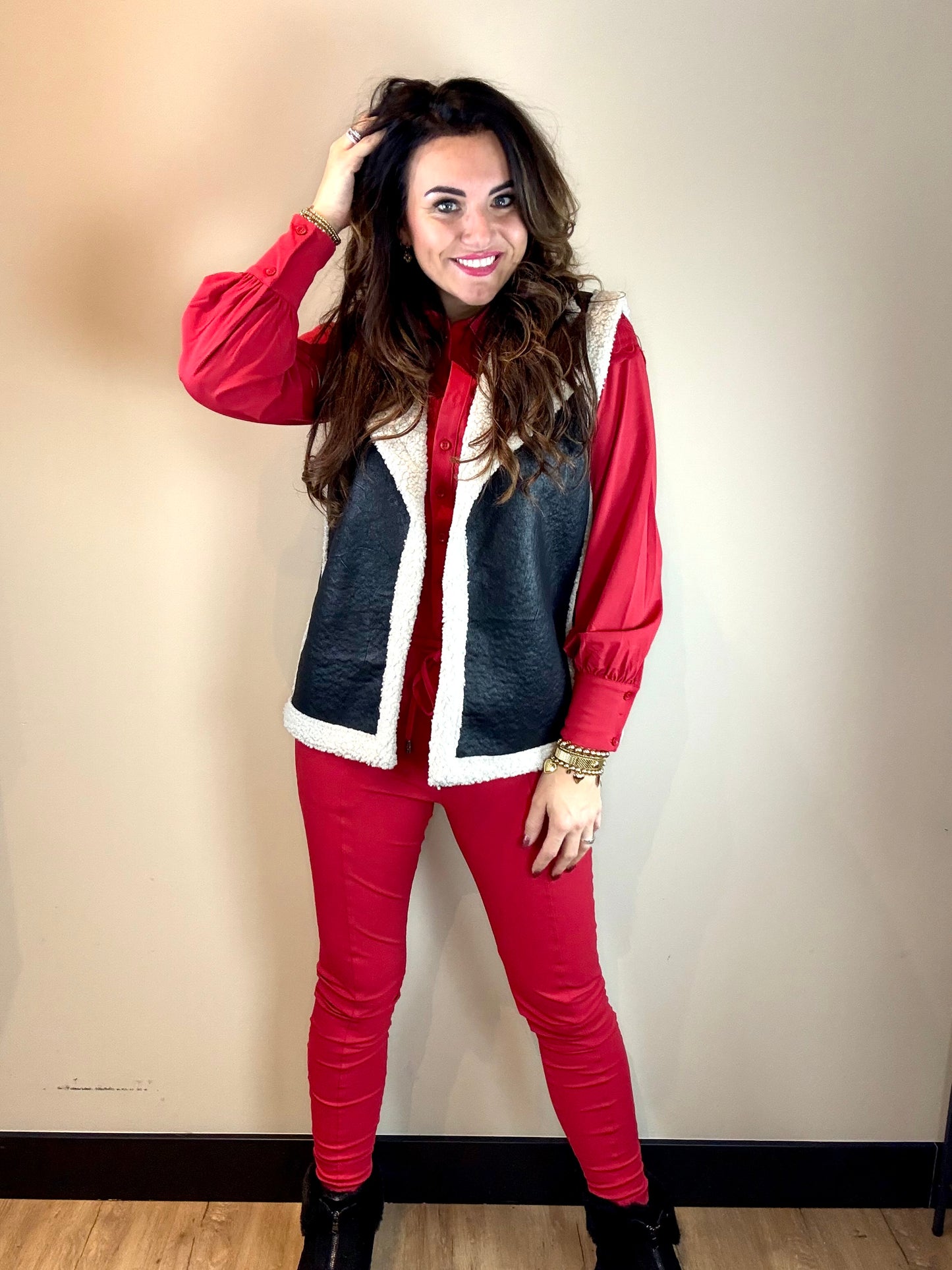 Gilet LAMMY kort zwart