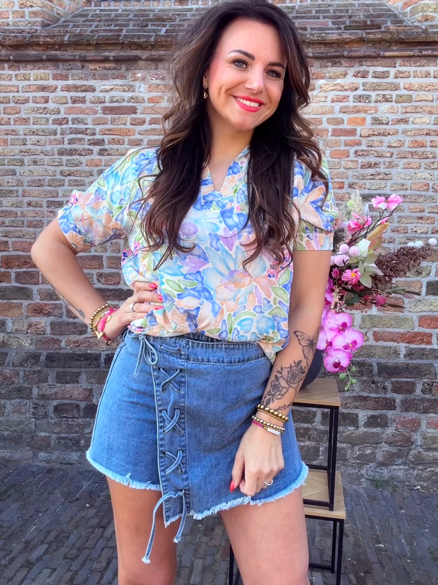 Blouse SUNNY- blauw