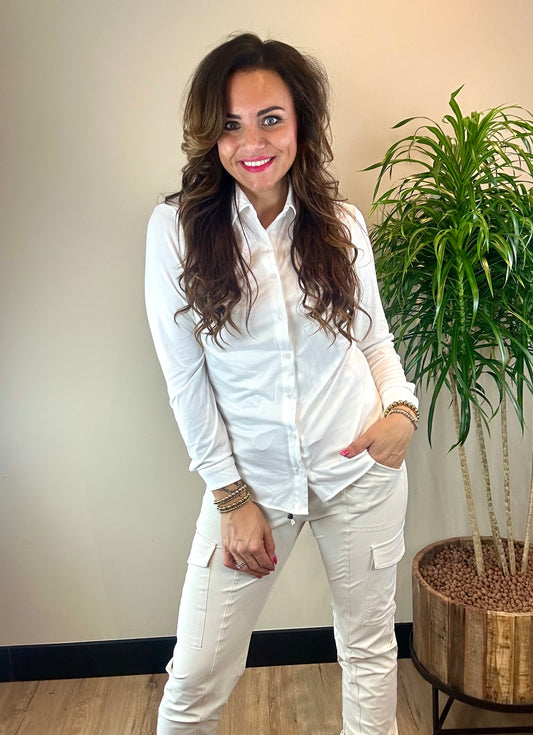 Basis soft blouse off white