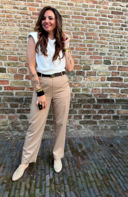 Jumpsuit CHIQUE beige-wit