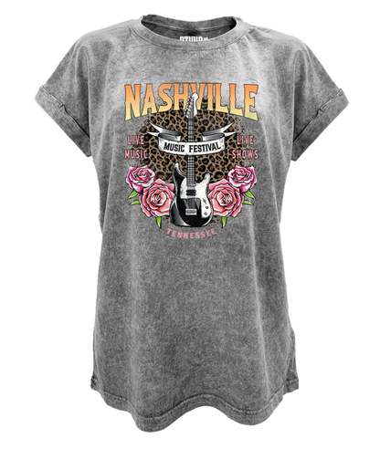 Shirt  Nashville  acid wash light grey