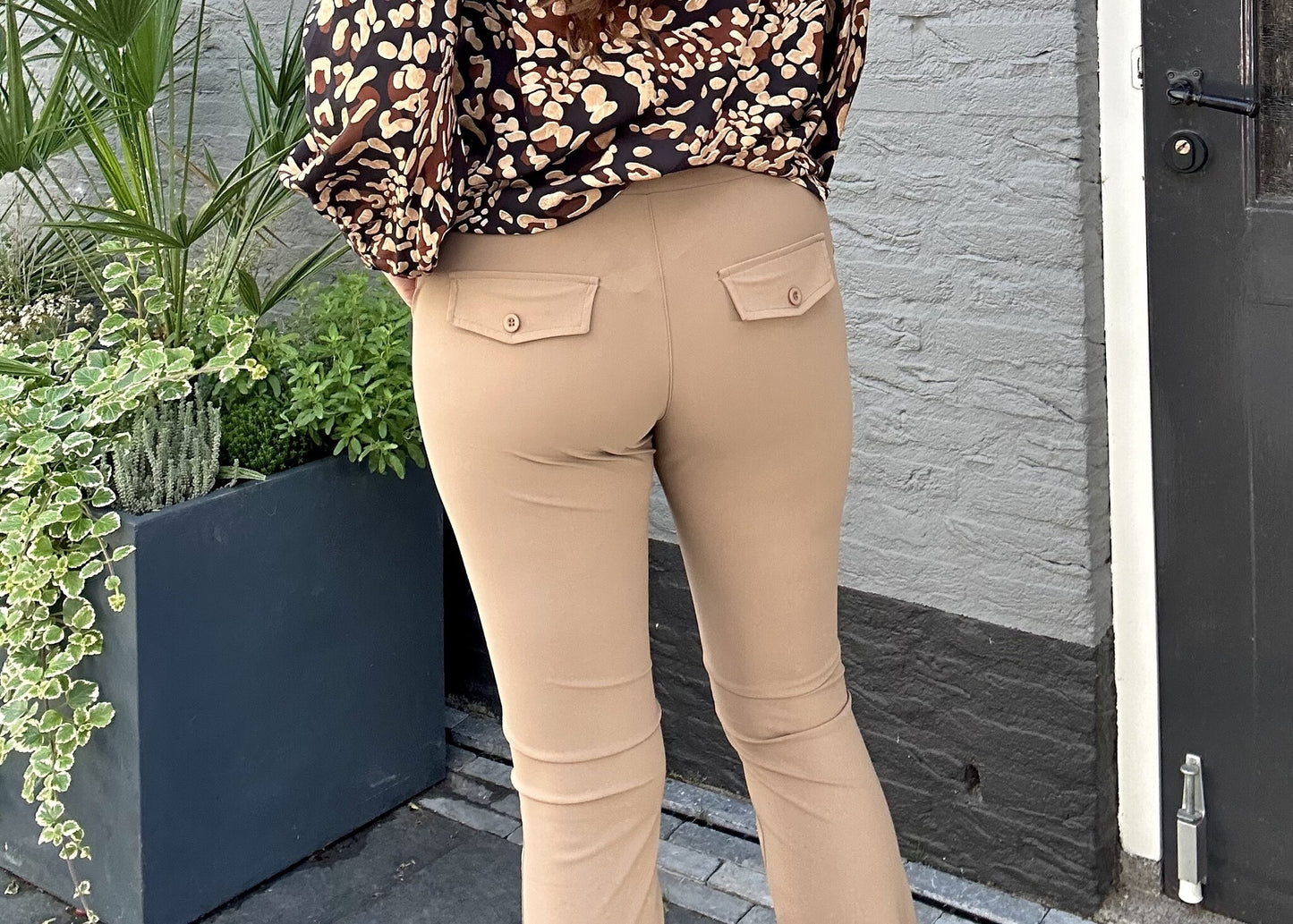 Flair broek VIEKE taupe 