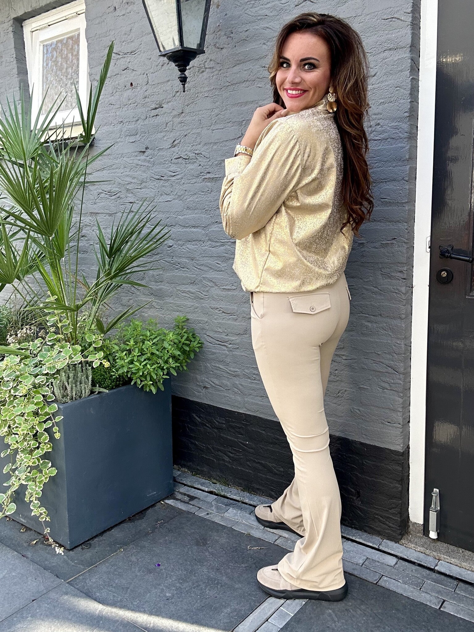 Flair broek VIEKE beige 